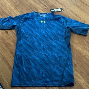 Under Armour Navy and Neon Yellow Performance Tee